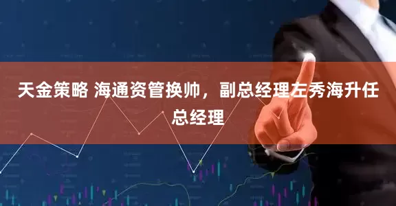 天金策略 海通资管换帅，副总经理左秀海升任总经理